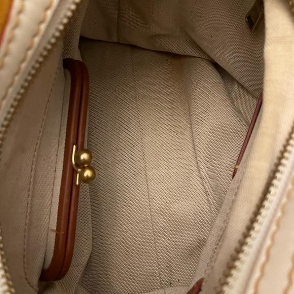 Coach 1941 Rogue 38124 Chalk Natural Pebble Leather with Oxblood, Suede Lining - Picture 5 of 12